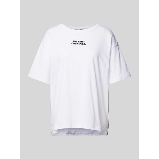T-shirt o kroju oversized z wyhaftowanym napisem ze sklepu Peek&Cloppenburg  w kategorii Bluzki damskie - zdjęcie 173005078