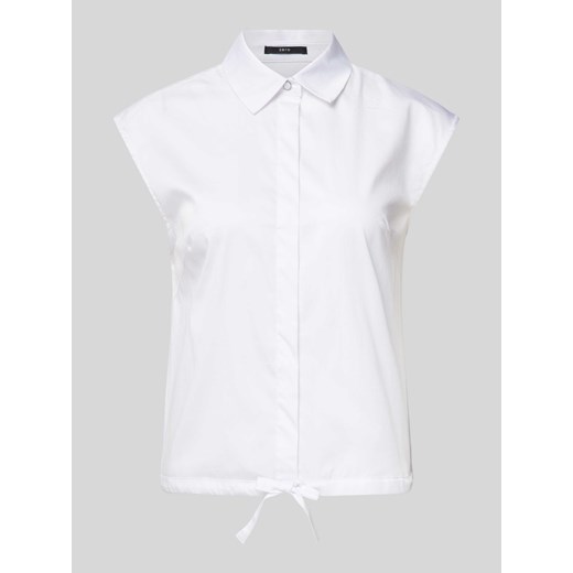 Top bluzkowy w jednolitym kolorze z krytą listwą guzikową ze sklepu Peek&Cloppenburg  w kategorii Koszule damskie - zdjęcie 173005107