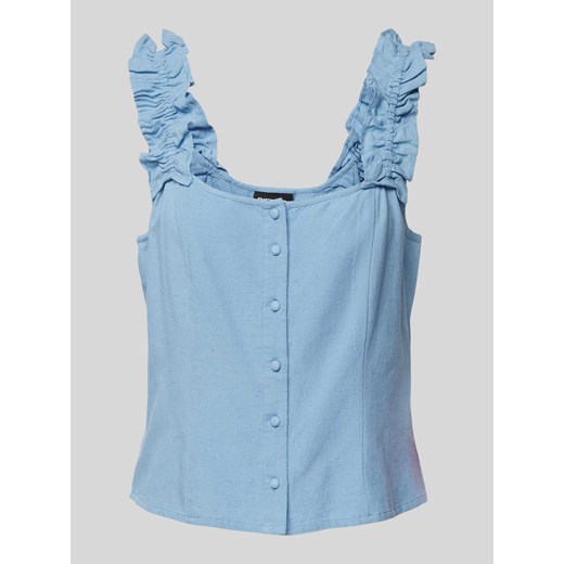 Top bluzkowy z listwą guzikową model ‘KAREN’ Pieces S Peek&Cloppenburg 