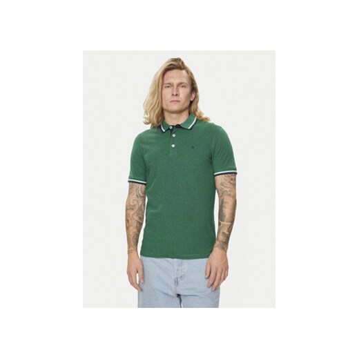 Jack&Jones Polo Jjepaulos 12136668 Zielony Slim Fit ze sklepu MODIVO w kategorii T-shirty męskie - zdjęcie 173006095