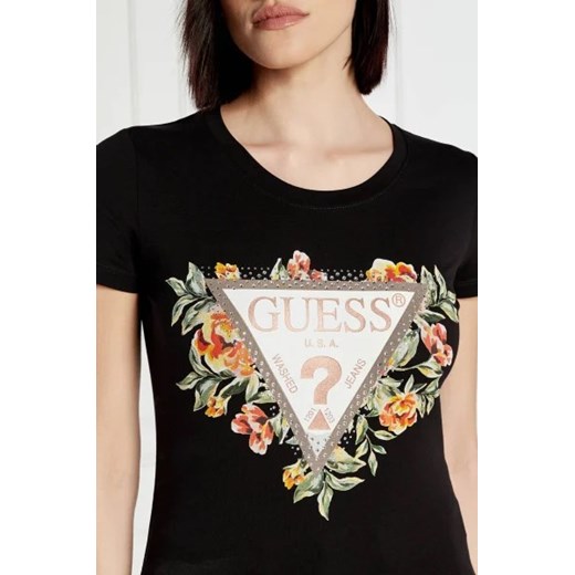 GUESS T-shirt TRIANGLE FLOWERS | Regular Fit Guess XS okazja Gomez Fashion Store