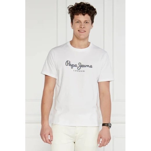 T-shirt męski Pepe Jeans biały z krótkim rękawem