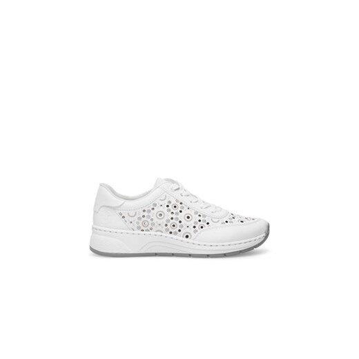 Rieker Sneakersy N6506-80 Biały ze sklepu MODIVO w kategorii Buty sportowe damskie - zdjęcie 173010909