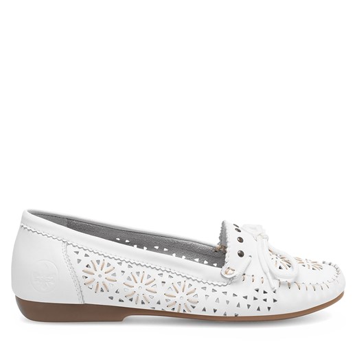 Baleriny Rieker L6396-80 Biały Rieker 39 eobuwie.pl