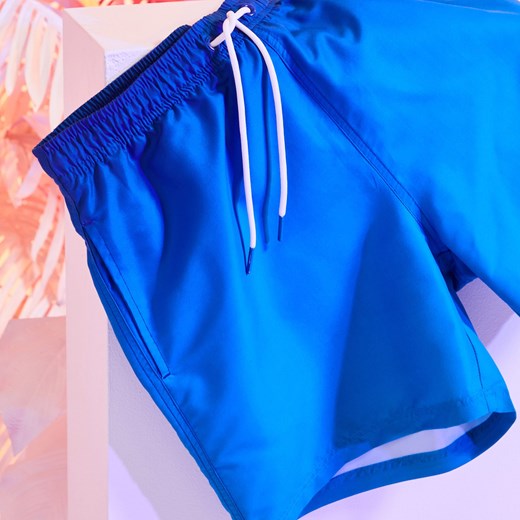 Cropp - Szorty kąpielowe niebieskie ombre - niebieski Cropp XL Cropp