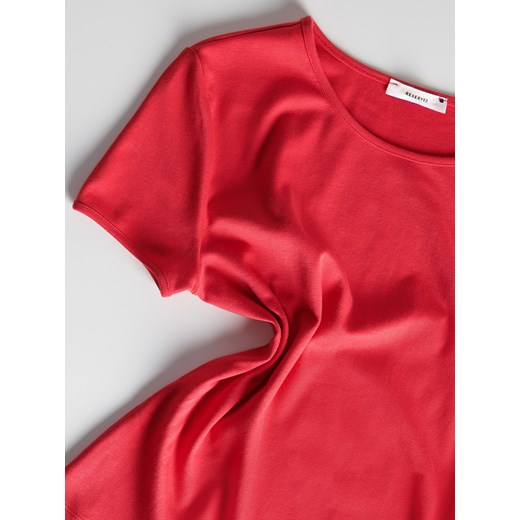 Reserved - T-shirt z merceryzowanej bawełny - czerwony Reserved M Reserved