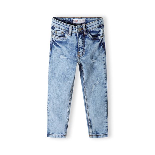 Stylowe chłopięce spodnie jeansowe z przetarciami Minoti 92/98 5.10.15