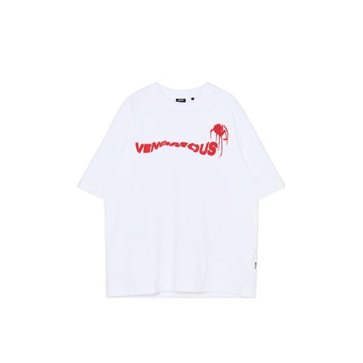 Cropp - Koszulka z nadrukiem front & back - biały ze sklepu Cropp w kategorii T-shirty męskie - zdjęcie 173013589