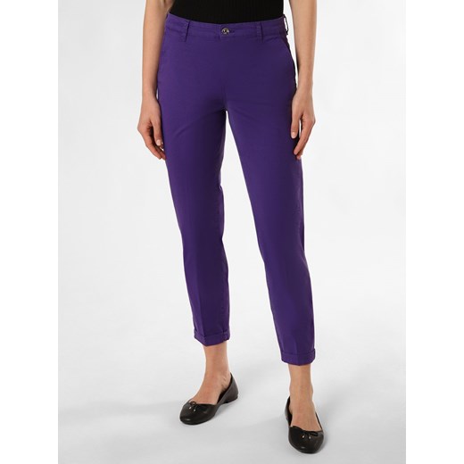 MAC Spodnie Kobiety Bawełna purpurowy jednolity ze sklepu vangraaf w kategorii Spodnie damskie - zdjęcie 173015008