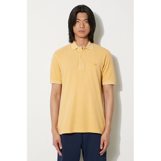 Lacoste polo bawełniane kolor pomarańczowy gładki PH3450 S0I ze sklepu PRM w kategorii T-shirty męskie - zdjęcie 173015349