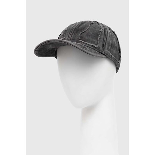 VETEMENTS czapka z daszkiem bawełniana Destroyed Cap kolor czarny gładka Vetements One Size PRM