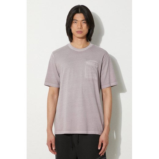 adidas Originals t-shirt bawełniany męski kolor fioletowy gładki IS1762 ze sklepu PRM w kategorii T-shirty męskie - zdjęcie 173015587