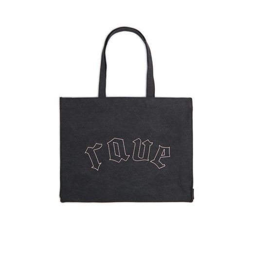 Cropp - Czarna shopperka z napisem - czarny ze sklepu Cropp w kategorii Torby Shopper bag - zdjęcie 173019715