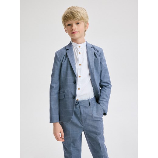 Reserved - Eleganckie spodnie w kratę - niebieski ze sklepu Reserved w kategorii Spodnie chłopięce - zdjęcie 173020068