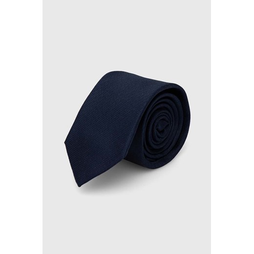 Calvin Klein krawat jedwabny kolor granatowy K10K113142 ze sklepu ANSWEAR.com w kategorii Krawaty - zdjęcie 173021179