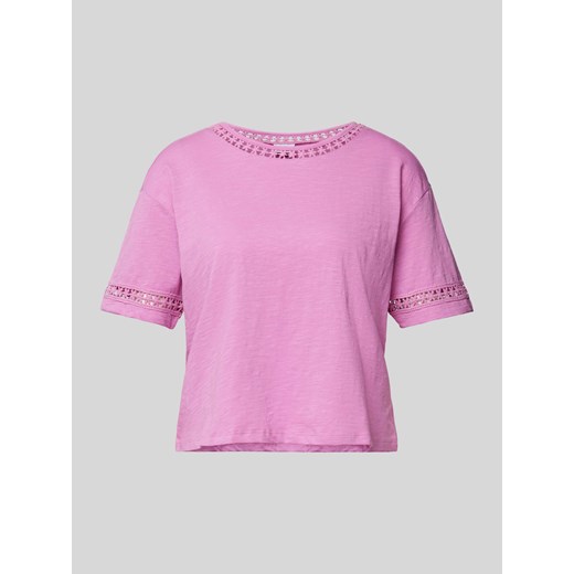 T-shirt z koronką szydełkową ze sklepu Peek&Cloppenburg  w kategorii Bluzki damskie - zdjęcie 173021495