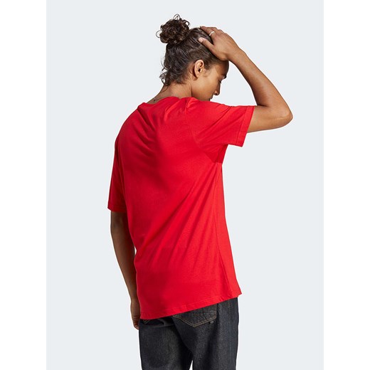 T-shirt męski Adidas czerwony z krótkimi rękawami 