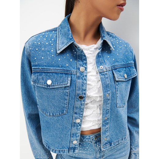 Mohito - Kurtka jeansowa - niebieski ze sklepu Mohito w kategorii Kurtki damskie - zdjęcie 173022436