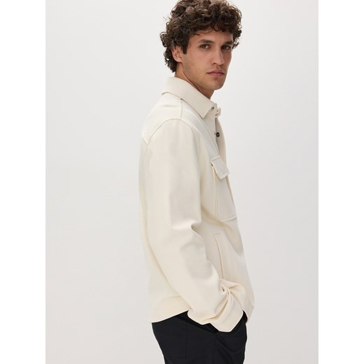 Reserved - Koszula z grubej dzianiny - złamana biel ze sklepu Reserved w kategorii Bluzy męskie - zdjęcie 173022888