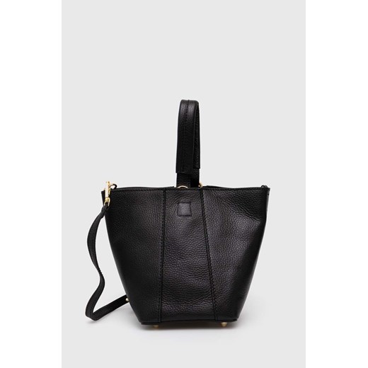 Answear Lab torebka skórzana kolor czarny ze sklepu ANSWEAR.com w kategorii Torby Shopper bag - zdjęcie 173023398