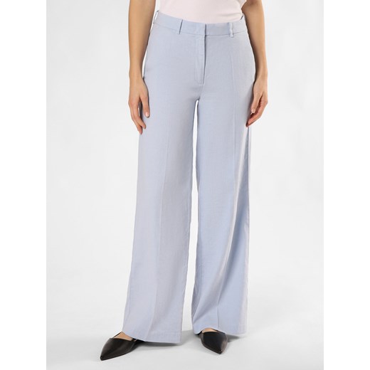 Cambio Spodnie z lnem - Mira Kobiety Bawełna jasnoniebieski jednolity ze sklepu vangraaf w kategorii Spodnie damskie - zdjęcie 173023485