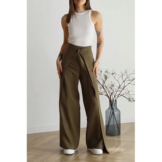 Spodnie GREMOFA KHAKI ze sklepu Ivet Shop w kategorii Spodnie damskie - zdjęcie 173023947