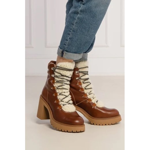 Pinko Skórzane botki SALES Pinko 41 okazja Gomez Fashion Store