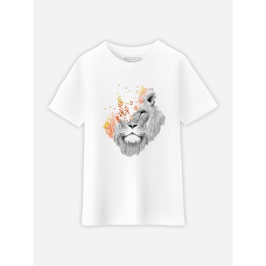 WOOOP Koszulka &quot;If I Roar&quot; w kolorze białym ze sklepu Limango Polska w kategorii T-shirty chłopięce - zdjęcie 173029738