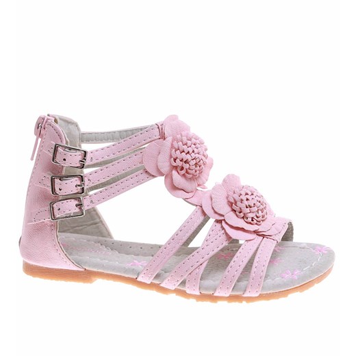 Różowe sandały dziewczęce z suwakiem /D7-2 16308 T195/ ze sklepu Pantofelek24.pl w kategorii Sandały dziecięce - zdjęcie 173030206