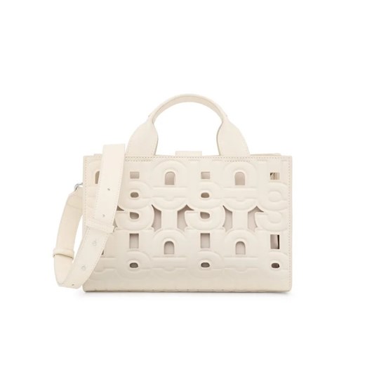 Shopper bag Tous beżowa duża na ramię wakacyjna matowa