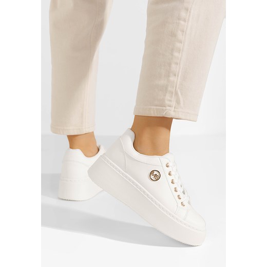 Białe sneakersy na platformie Azana V4 ze sklepu Zapatos w kategorii Trampki damskie - zdjęcie 173031427