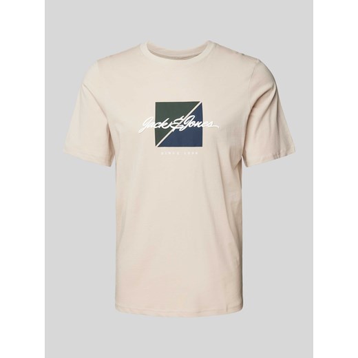 T-shirt z nadrukiem z logo model ‘WAYNE’ ze sklepu Peek&Cloppenburg  w kategorii T-shirty męskie - zdjęcie 173032125