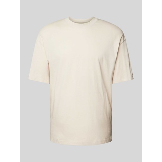 T-shirt z prążkowanym,okrągłym dekoltem model ‘BRADLEY’ ze sklepu Peek&Cloppenburg  w kategorii T-shirty męskie - zdjęcie 173032447