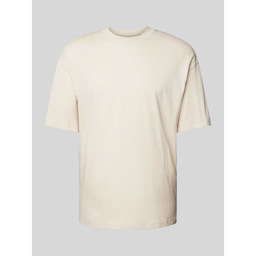 T-shirt z prążkowanym,okrągłym dekoltem model ‘BRADLEY’ ze sklepu Peek&Cloppenburg  w kategorii T-shirty męskie - zdjęcie 173032447