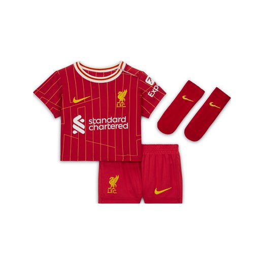 Trzyczęściowy strój piłkarski dla niemowląt i maluchów Nike Liverpool FC Stadium 2024 (wersja domowa) – replika - Czerwony ze sklepu Nike poland w kategorii Komplety niemowlęce - zdjęcie 173032475