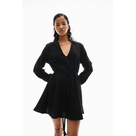 H & M - Sukienka z baloniastym rękawem - Czarny ze sklepu H&M w kategorii Sukienki - zdjęcie 173032636