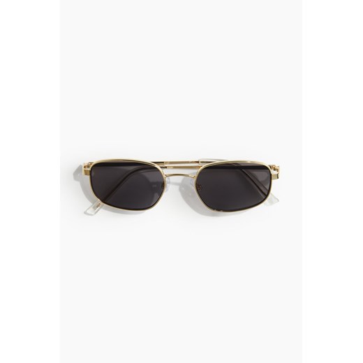 H & M - Owalne okulary przeciwsłoneczne - Złoty ze sklepu H&M w kategorii Okulary przeciwsłoneczne damskie - zdjęcie 173032649
