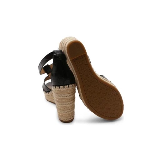 LAUREN RALPH LAUREN Skórzane koturny HALE II-ESPADRILLES-WEDGE 36 okazyjna cena Gomez Fashion Store
