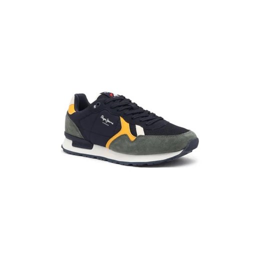 Pepe Jeans London Sneakersy BRIT HERITAGE M | z dodatkiem skóry 41 okazja Gomez Fashion Store
