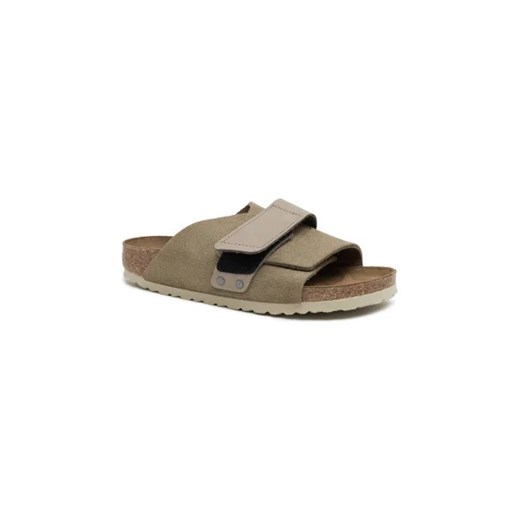 Birkenstock Skórzane klapki Kyoto VL Taupe 36 Gomez Fashion Store