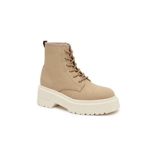Tommy Jeans Botki TOMMY JEANS LACE UP FESTIV | z dodatkiem skóry ze sklepu Gomez Fashion Store w kategorii Botki - zdjęcie 173042047