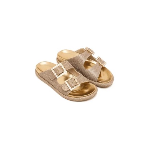 Le Silla Klapki STARDUST MARIGOLD | z dodatkiem skóry Le Silla 37 promocja Gomez Fashion Store