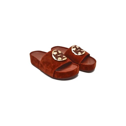 TORY BURCH Skórzane klapki WOVEN Tory Burch 40 okazja Gomez Fashion Store