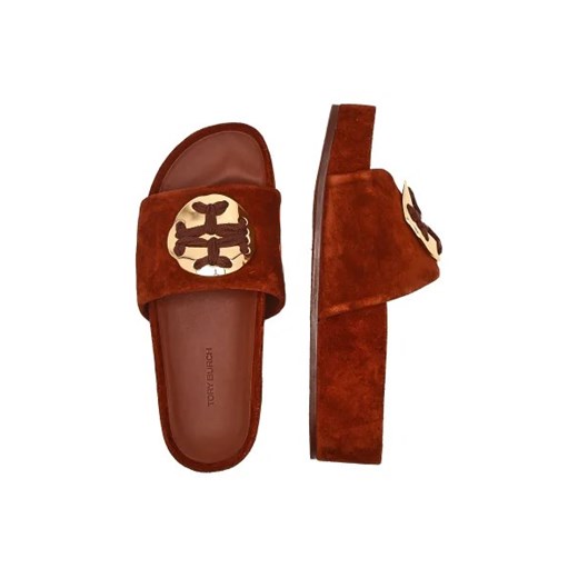 TORY BURCH Skórzane klapki WOVEN Tory Burch 40 Gomez Fashion Store okazja