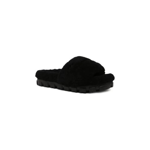 UGG Skórzane obuwie domowe Curly | z dodatkiem wełny ze sklepu Gomez Fashion Store w kategorii Kapcie damskie - zdjęcie 173050675
