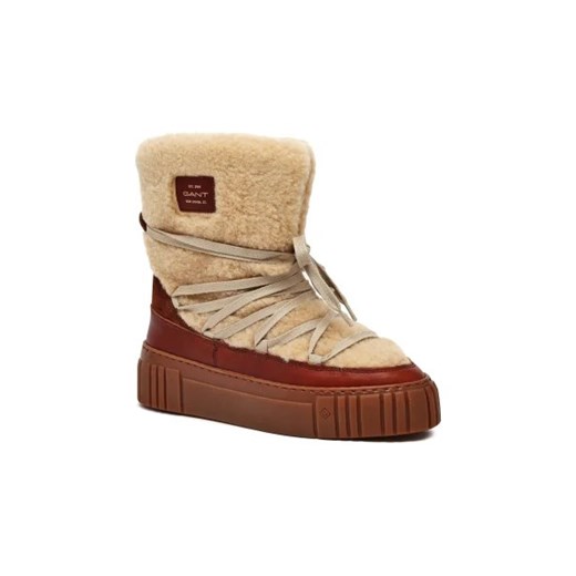 Gant Skórzane śniegowce Snowmont | z dodatkiem wełny Gant 36 wyprzedaż Gomez Fashion Store