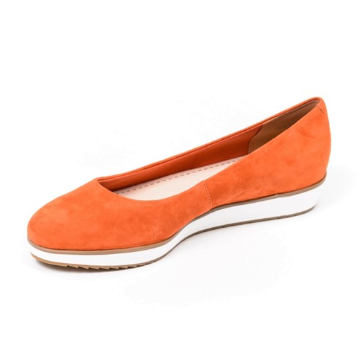 Clarks COMPASS ZONE orange suede aligoo naturalne