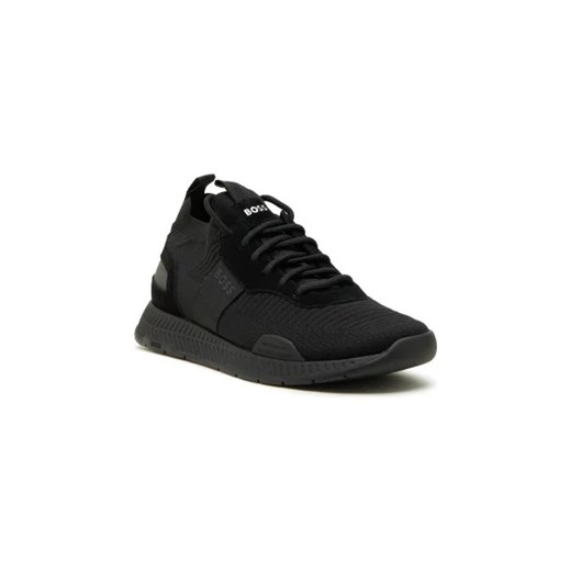 BOSS BLACK Sneakersy Titanium_Runn_knst_N | z dodatkiem skóry ze sklepu Gomez Fashion Store w kategorii Buty sportowe męskie - zdjęcie 173053208