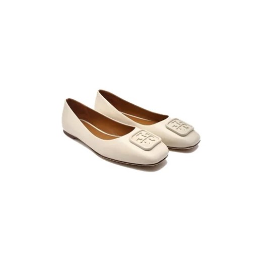 Tory Burch balerinki casual bez zapięcia z tworzywa sztucznego na płaskiej podeszwie