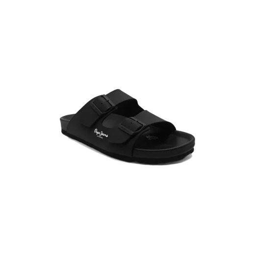 Pepe Jeans London Skórzane klapki BIO ROYAL DOUBLE ze sklepu Gomez Fashion Store w kategorii Klapki męskie - zdjęcie 173063128